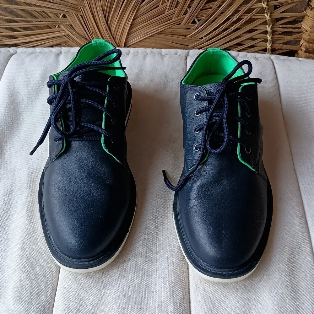 Kenneth Cole Men's Navy and Green Lace-Up Shoes_6